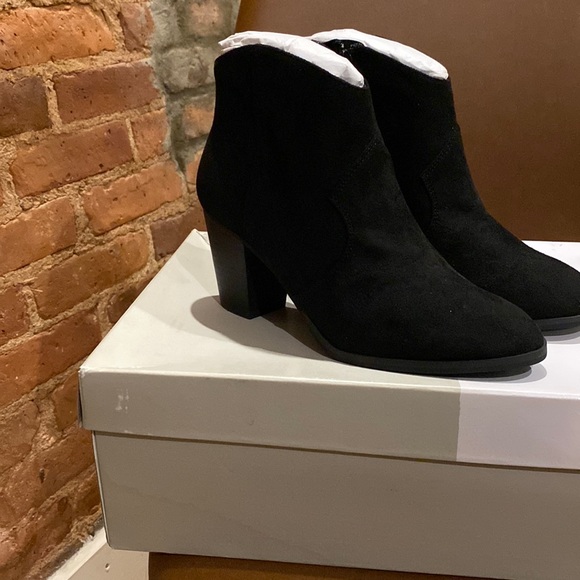 Nordstrom BP Nolly Bootie in Black Faux Suede - Picture 1 of 4